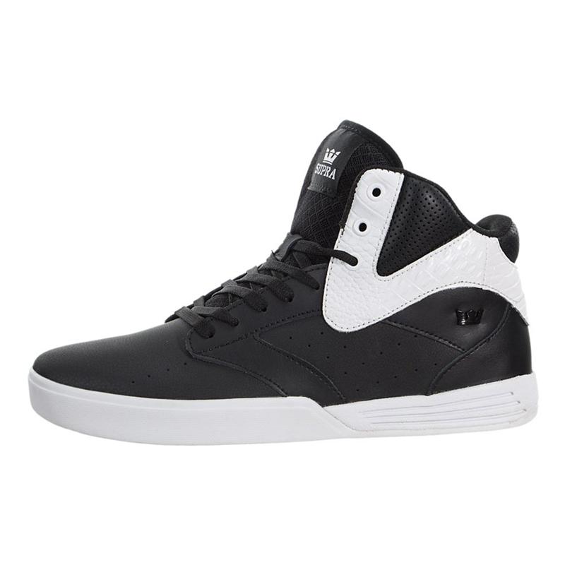 Buty Supra KHAN - Buty Skate Męskie - Czarne Białe (CVHA-08561)